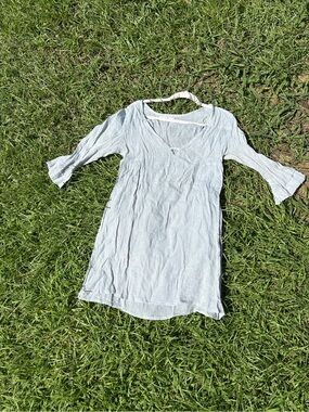 MISSLOOK Pale Blue V-Neck Women's Tunic